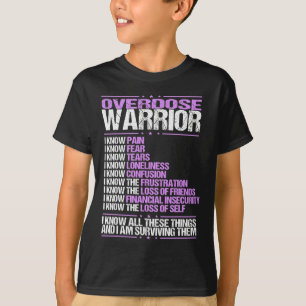 Awareness I Know Pain Survivor Purple Ribbon  T-Shirt