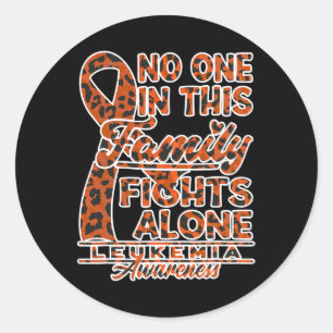 Awareness I No One In This Family Fights Alone I L Classic Round Sticker
