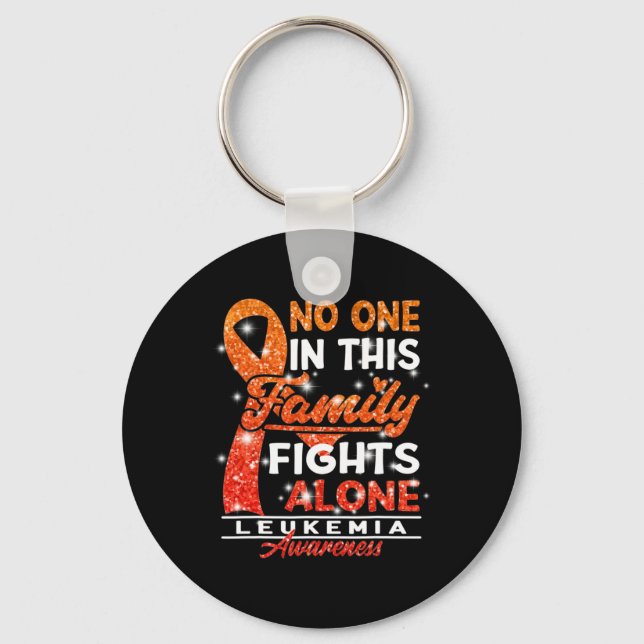 Awareness I No One In This Family Fights Alone I L Keychain (Front)
