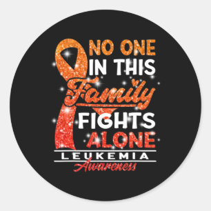Awareness I Nobody In This Family Fights Alone I L Classic Round Sticker