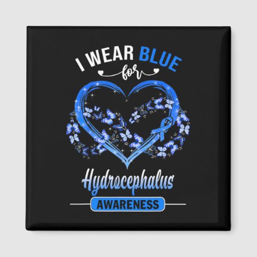 Awareness I Wear Blue Butterfly Heart  Magnet