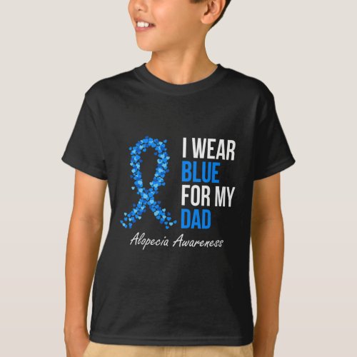 Awareness I Wear Blue For My Dad Blue Ribbon  T_Shirt