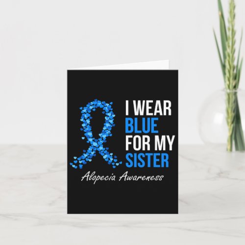 Awareness I Wear Blue For My Sister Blue Ribbon  Card