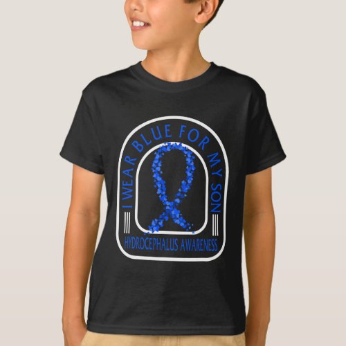 Awareness I Wear Blue For My Son Ribbon Neuros 1  T_Shirt