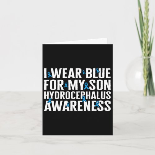 Awareness I Wear Blue For My Son Ribbon Neuros  Card