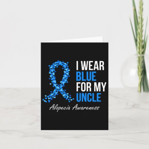 Awareness I Wear Blue For My Uncle Blue Ribbon  Card