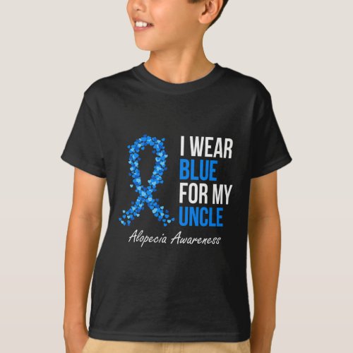 Awareness I Wear Blue For My Uncle Blue Ribbon  T_Shirt