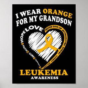 Awareness - I Wear Orange For My Grandson  Poster