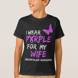 Awareness I Wear Purple For My Wife 3 T-Shirt