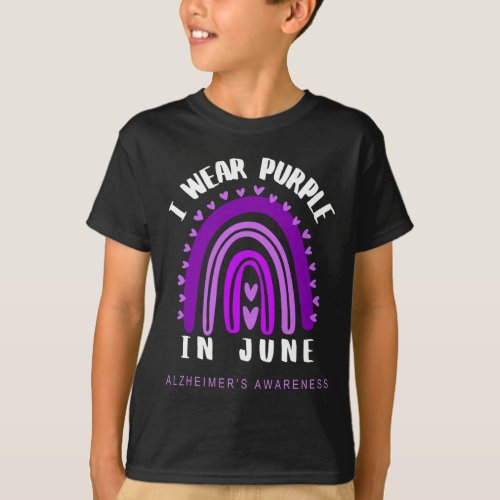 Awareness I Wear Purple In June Heimer Support  T_Shirt