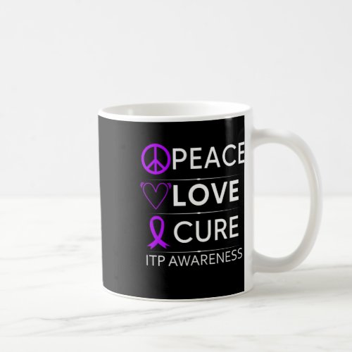 Awareness Idiopathic Purpura Purple Ribbon Love Cu Coffee Mug