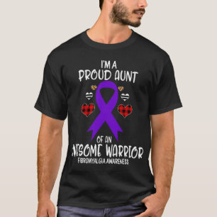 Awareness I'm Proud Aunt Of Awesome Warrior Wo 1 T-Shirt