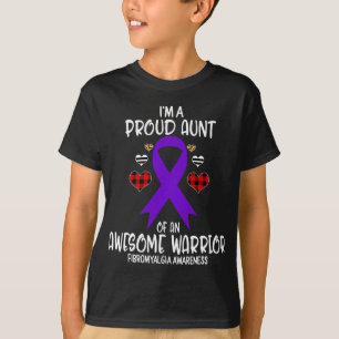 Awareness I'm Proud Aunt Of Awesome Warrior Wo 1 T-Shirt