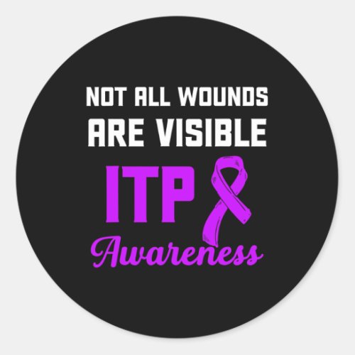 Awareness Immune Thrombocytopenia Warrior Survivor Classic Round Sticker