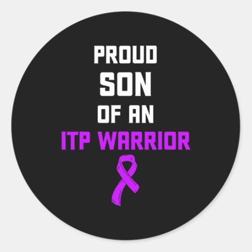 Awareness Immune Thrombocytopenia Warrior Survivor Classic Round Sticker