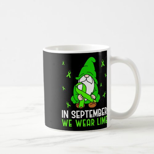 Awareness In September We Wear Lime Gnome  Coffee Mug