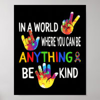 Awareness In World Be Kind Asl Language Puzzle Rib