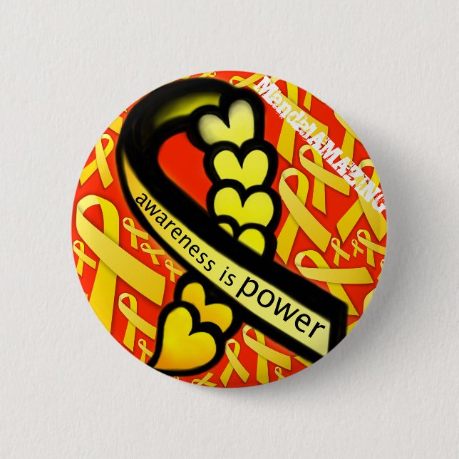 Awareness is Power Design #1 Button (Front)
