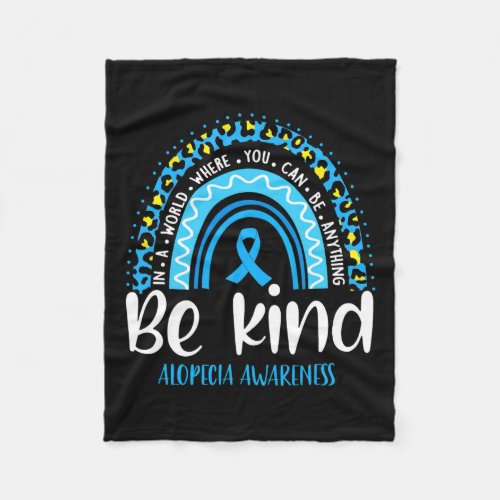 Awareness Leopard Rainbow Choose Kindness  Fleece Blanket