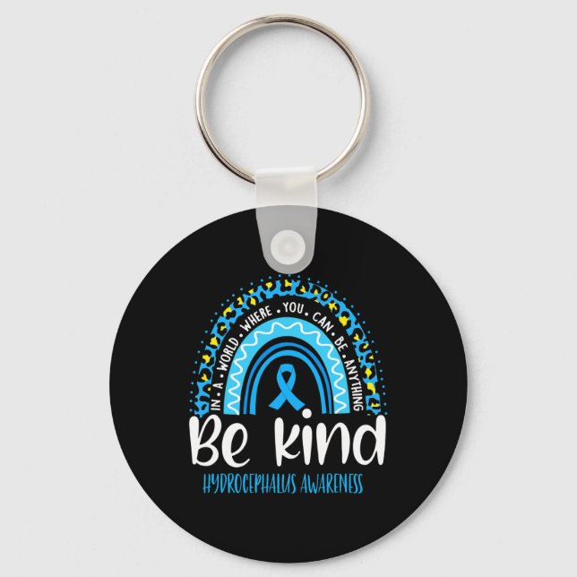 Awareness Leopard Rainbow Choose Kindness  Keychain (Front)