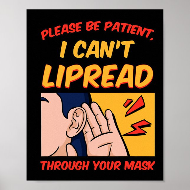 Awareness Lipreading Hearing Loss Asl  Poster (Front)