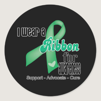 Awareness - Liver Cancer Ribbon Classic Round Sticker