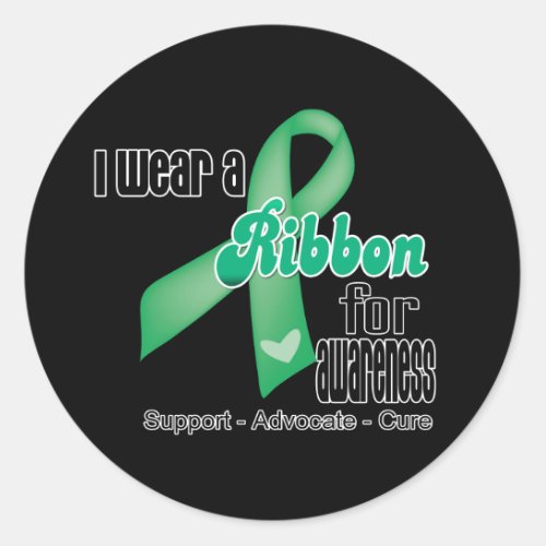 Awareness _ Liver Cancer Ribbon Classic Round Sticker