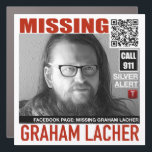 Awareness Magnet for Missing Person Graham Lacher<br><div class="desc">7x7 inch car magnet to raise awareness about missing person Graham Lacher. Lacher disappeared from Bangor,  Maine,  in 2022 and is a vulnerable adult in need of medical attention. It is possible he has left the state,  so we appreciate anyone,  anywhere helping us raise awareness.</div>
