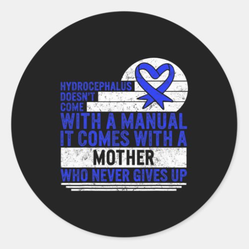 Awareness Manual Blue Ribbon Neurosurgery Figh 2  Classic Round Sticker