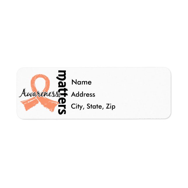 Awareness Matters 7 Uterine Cancer Label (Front)
