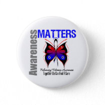 Awareness Matters Butterfly Pulmonary Fibrosis Pinback Button