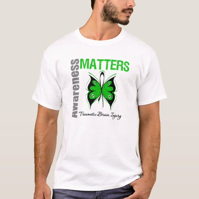 Awareness Matters Butterfly Traumatic Brain Injury T-Shirt (Front)