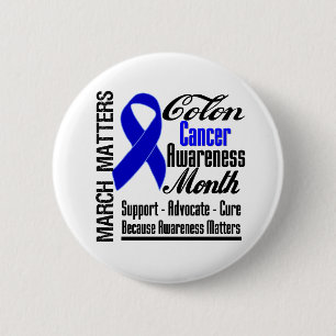 Awareness Matters Colon Cancer Month Pinback Button