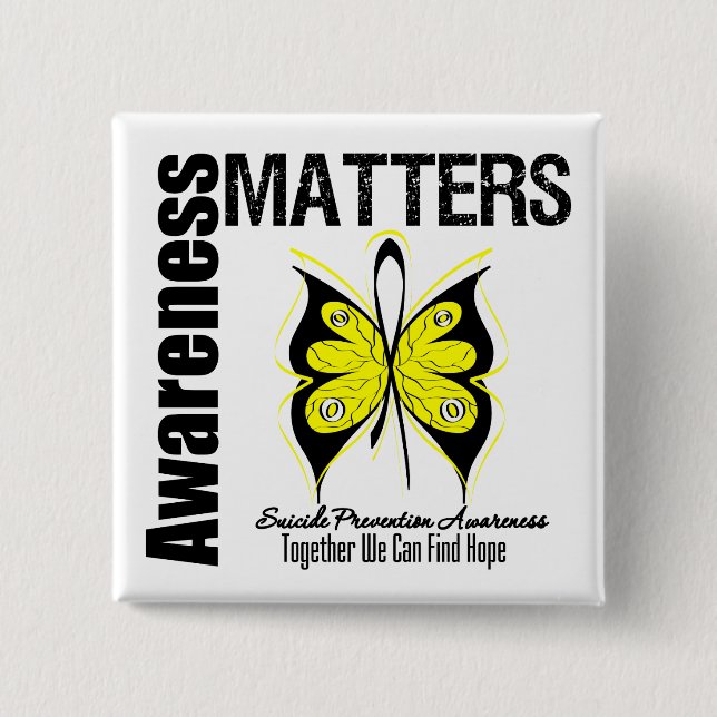 Awareness Matters Suicide Prevention Pinback Button (Front)