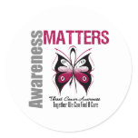 Awareness Matters Throat Cancer Classic Round Sticker