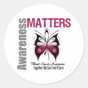 Awareness Matters Throat Cancer Classic Round Sticker