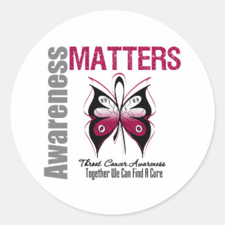 Awareness Matters Throat Cancer Classic Round Sticker