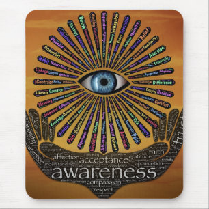 Awareness Minds Eye Inspirational Word Art Mouse Pad