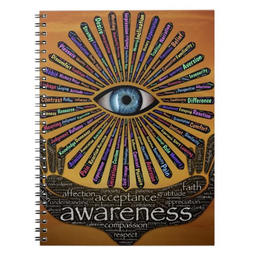 Awareness Minds Eye Inspirational Word Art     Notebook