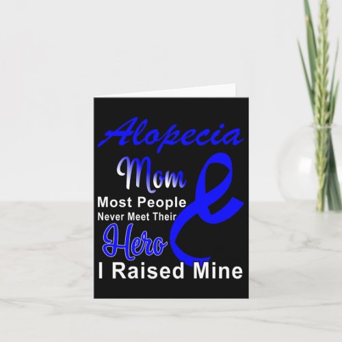 Awareness Mom Mother Support Blue Ribbon  Card