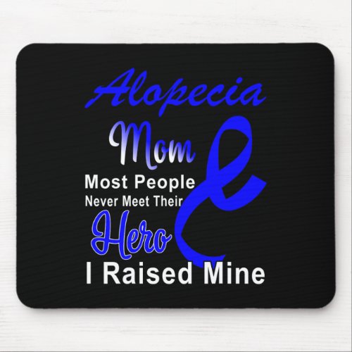 Awareness Mom Mother Support Blue Ribbon  Mouse Pad