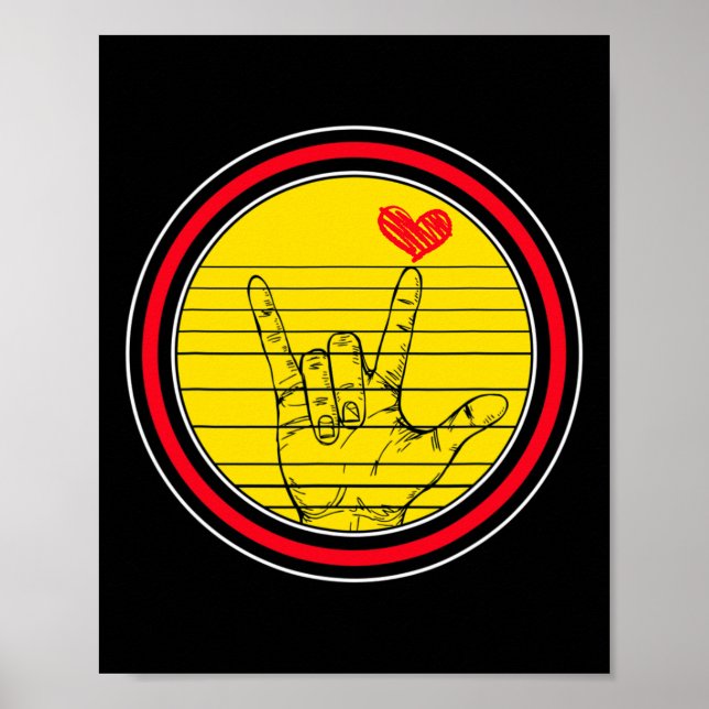 Awareness Month Asl Language Support I Love You Ha Poster (Front)