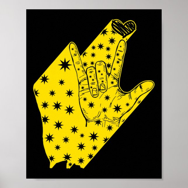 Awareness Month Asl Language Support I Love You Ha Poster (Front)
