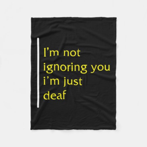 Awareness Month Asl Language Support Not Ignoring  Fleece Blanket