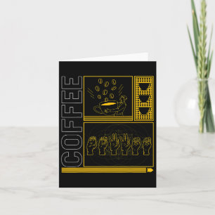 Awareness Month Coffee Asl Lover Trendy Love Deaf  Card