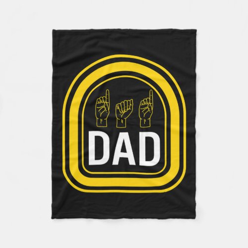 Awareness Month Dad Asl Fathers Day Gift Trendy D Fleece Blanket