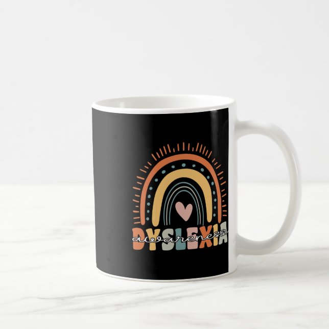 Awareness Month Groovy Retro Rainbow  Coffee Mug (Right)