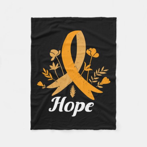 Awareness Month Hope Vintage Blood Cancer  Fleece Blanket