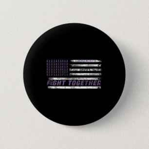 Awareness Month I End Purple Ribbon Elephant 3 Button