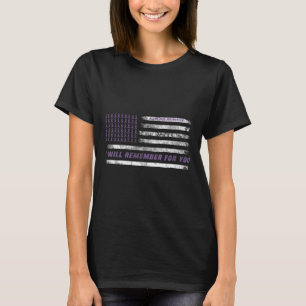 Awareness Month I End Purple Ribbon Elephant 5 T-Shirt